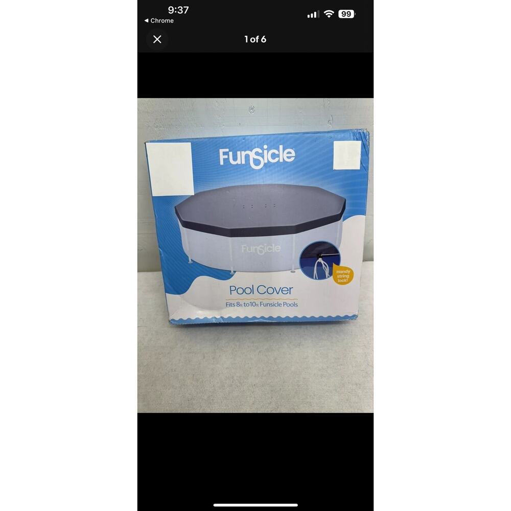 Funsicle Pool Cover Fits 8ft to 10ft Funsicle Pools NEW